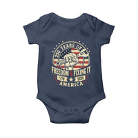 USA 250th Anniversary Patriotic Mechanic Baby Onesie Freedom And Fixing It