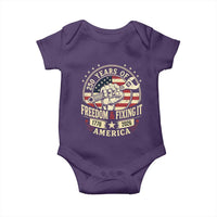 USA 250th Anniversary Patriotic Mechanic Baby Onesie Freedom And Fixing It