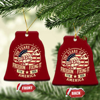USA 250th Anniversary Patriotic Mechanic Ceramic Ornament Freedom And Fixing It