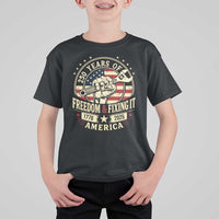 USA 250th Anniversary Patriotic Mechanic T Shirt For Kid Freedom And Fixing It