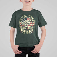 USA 250th Anniversary Patriotic Mechanic T Shirt For Kid Freedom And Fixing It