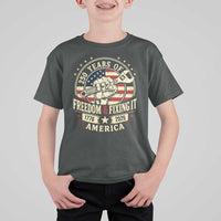 USA 250th Anniversary Patriotic Mechanic T Shirt For Kid Freedom And Fixing It