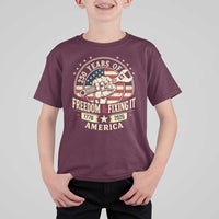 USA 250th Anniversary Patriotic Mechanic T Shirt For Kid Freedom And Fixing It