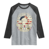 USA 250th Anniversary Patriotic Mechanic Raglan Shirt Freedom And Fixing It