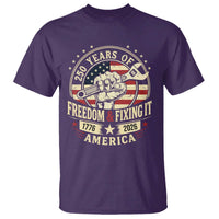 USA 250th Anniversary Patriotic Mechanic T Shirt Freedom And Fixing It
