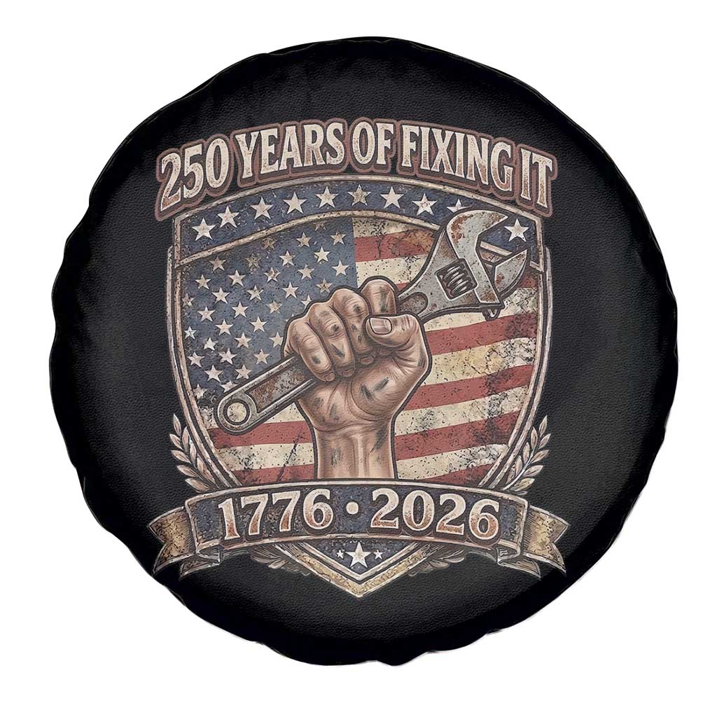 250 Years Of Fixing It Spare Tire Cover America 250th Anniversary Mechanic