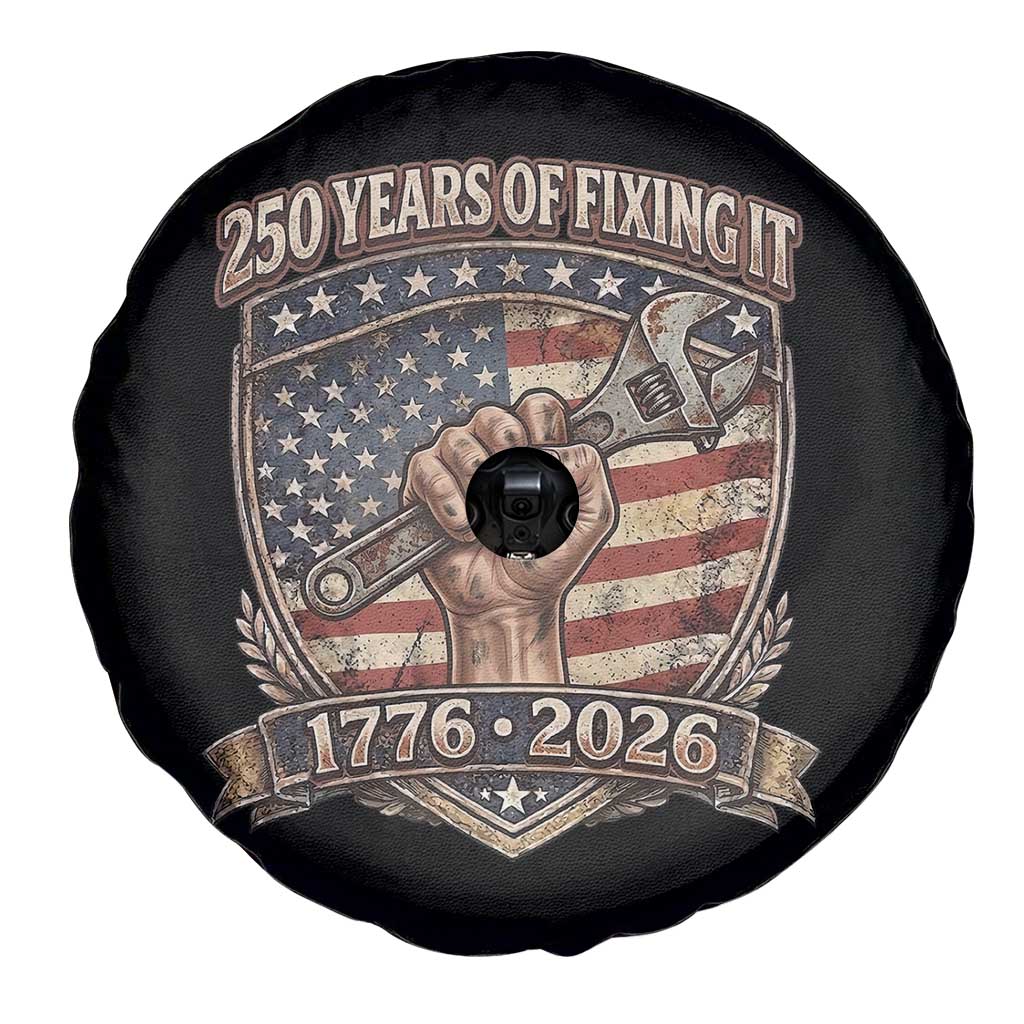 250 Years Of Fixing It Spare Tire Cover America 250th Anniversary Mechanic