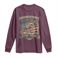 250 Years Of Fixing It Long Sleeve Shirt America 250th Anniversary Mechanic