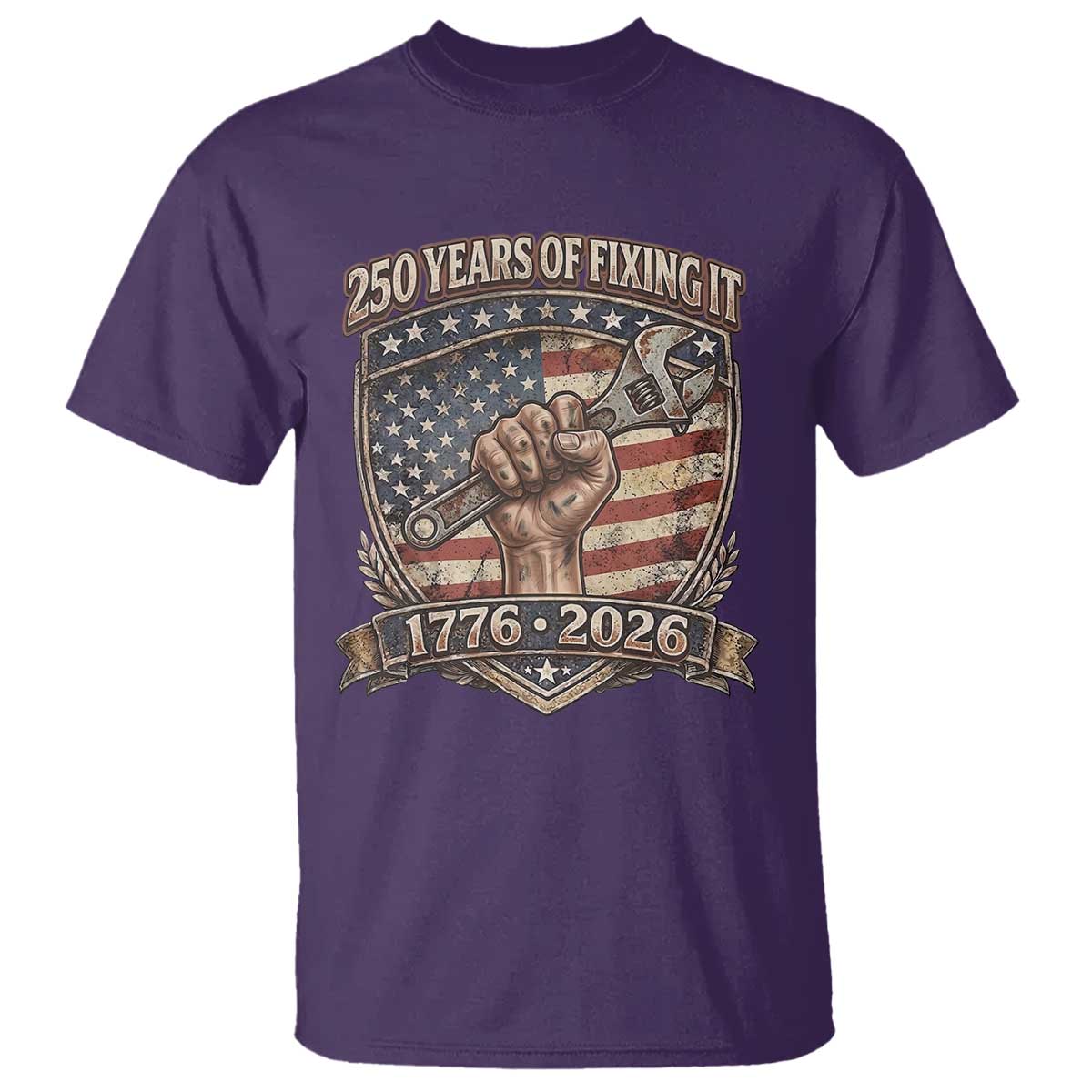250 Years Of Fixing It T Shirt America 250th Anniversary Mechanic