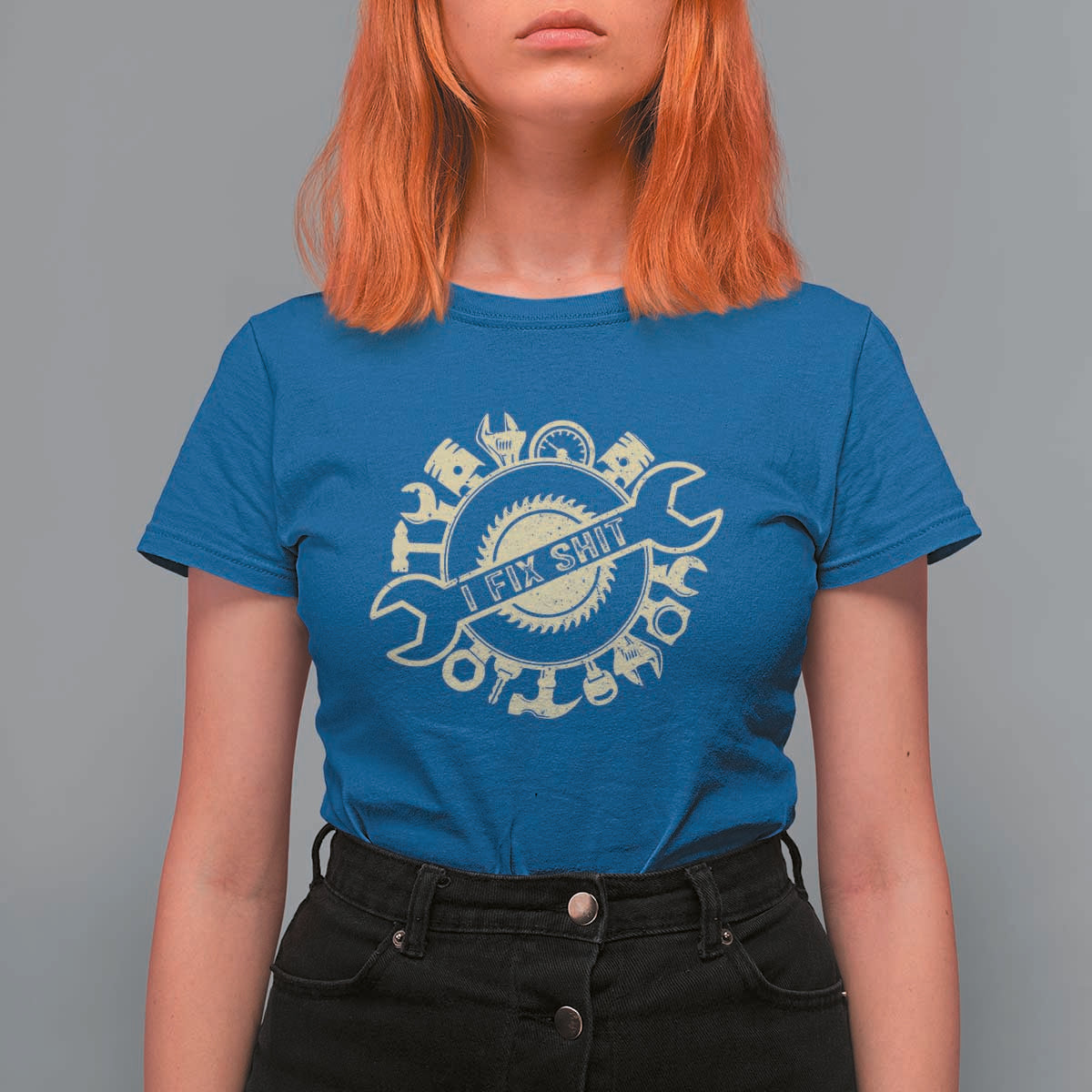 Funny Handyman Father's Day Gift T Shirt For Women I Fix Shit