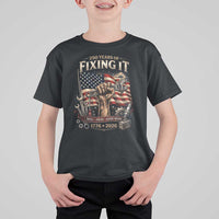 250 Years Of Fixing It Mechanic Pride T Shirt For Kid America 250 Anniversary Gift