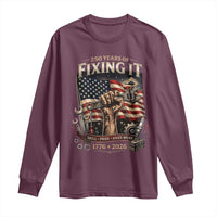 250 Years Of Fixing It Mechanic Pride Long Sleeve Shirt America 250 Anniversary Gift