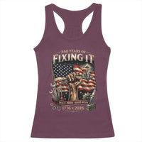 250 Years Of Fixing It Mechanic Pride Racerback Tank Top America 250 Anniversary Gift