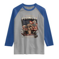 250 Years Of Fixing It Mechanic Pride Raglan Shirt America 250 Anniversary Gift