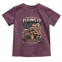 250 Years Of Fixing It Mechanic Pride Toddler T Shirt America 250 Anniversary Gift