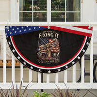 250 Years Of Fixing It Mechanic Pride Patriotic Fan Flag USA 250 Anniversary Gift