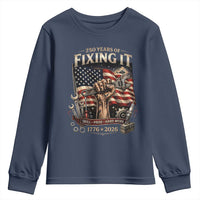 250 Years Of Fixing It Mechanic Pride Youth Sweatshirt America 250 Anniversary Gift
