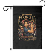 Patriotic Rosie Mechanic Feminist Pride Garden Flag 250 Years Of Fixing It