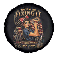 Patriotic Rosie Mechanic Feminist Pride Spare Tire Cover 250 Years Of Fixing It