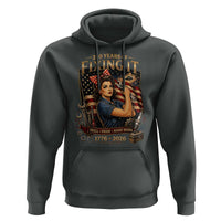 Patriotic Rosie Mechanic Feminist Pride Hoodie 250 Years Of Fixing It