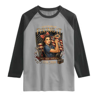 Patriotic Rosie Mechanic Feminist Pride Raglan Shirt 250 Years Of Fixing It