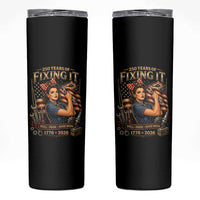 Patriotic Rosie Mechanic Feminist Pride Skinny Tumbler 250 Years Of Fixing It