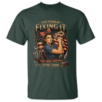 Patriotic Rosie Mechanic Feminist Pride T Shirt 250 Years Of Fixing It