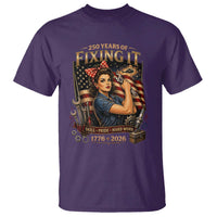 Patriotic Rosie Mechanic Feminist Pride T Shirt 250 Years Of Fixing It
