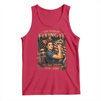 Patriotic Rosie Mechanic Feminist Pride Tank Top 250 Years Of Fixing It