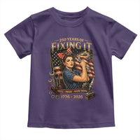 Patriotic Rosie Mechanic Feminist Pride Toddler T Shirt 250 Years Of Fixing It