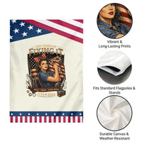 Rosie Mechanic Feminist Pride Patriotic Garden Flag 250 Years Of Fixing It TS12