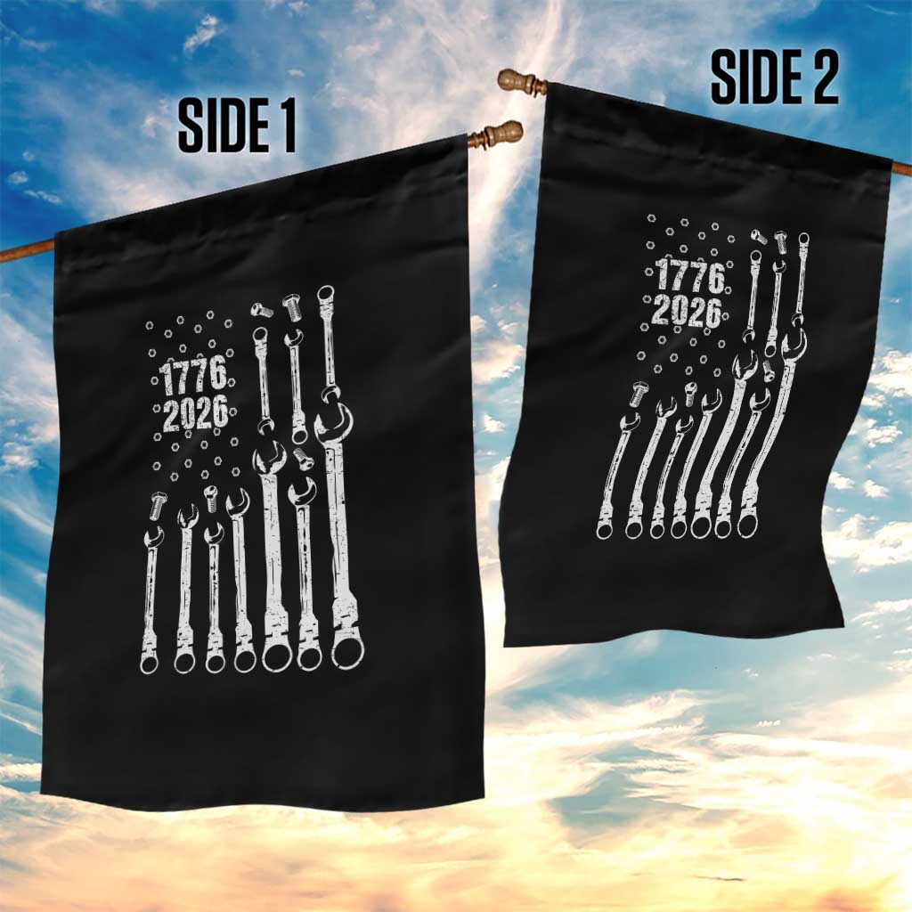 Patriotic Mechanic Gift Garden Flag American Flag Automotive Lover