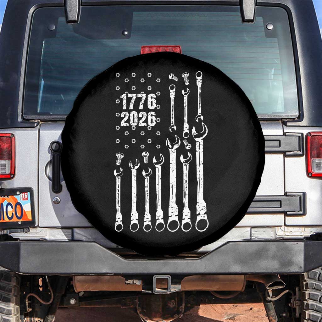 Patriotic Mechanic Gift Spare Tire Cover American Flag Automotive Lover