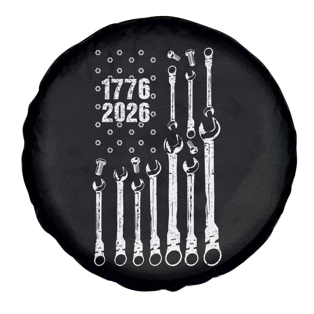 Patriotic Mechanic Gift Spare Tire Cover American Flag Automotive Lover