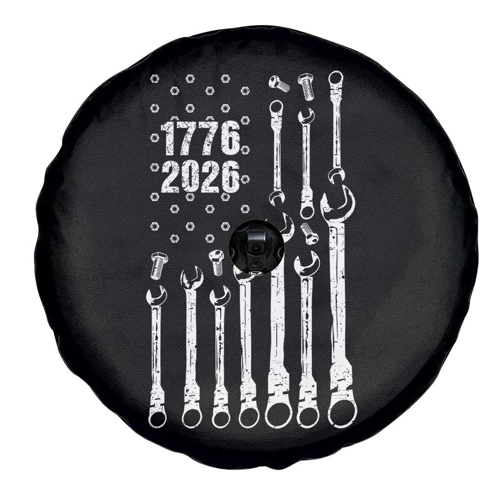 Patriotic Mechanic Gift Spare Tire Cover American Flag Automotive Lover