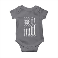 Patriotic Mechanic Gift Baby Onesie American Flag Automotive Lover