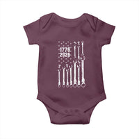 Patriotic Mechanic Gift Baby Onesie American Flag Automotive Lover