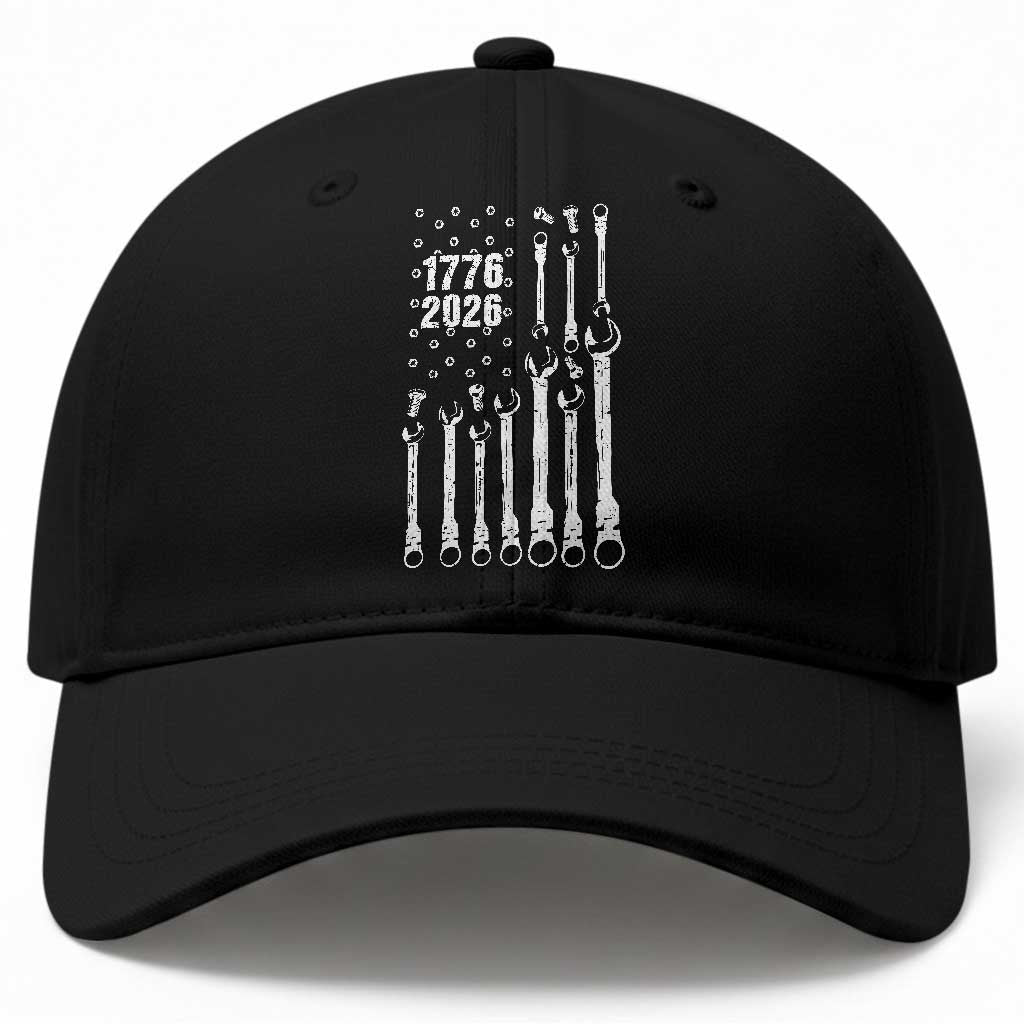 Patriotic Mechanic Gift Baseball Cap American Flag Automotive Lover