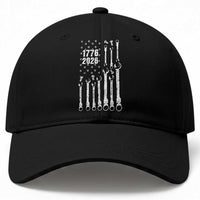 Patriotic Mechanic Gift Baseball Cap American Flag Automotive Lover