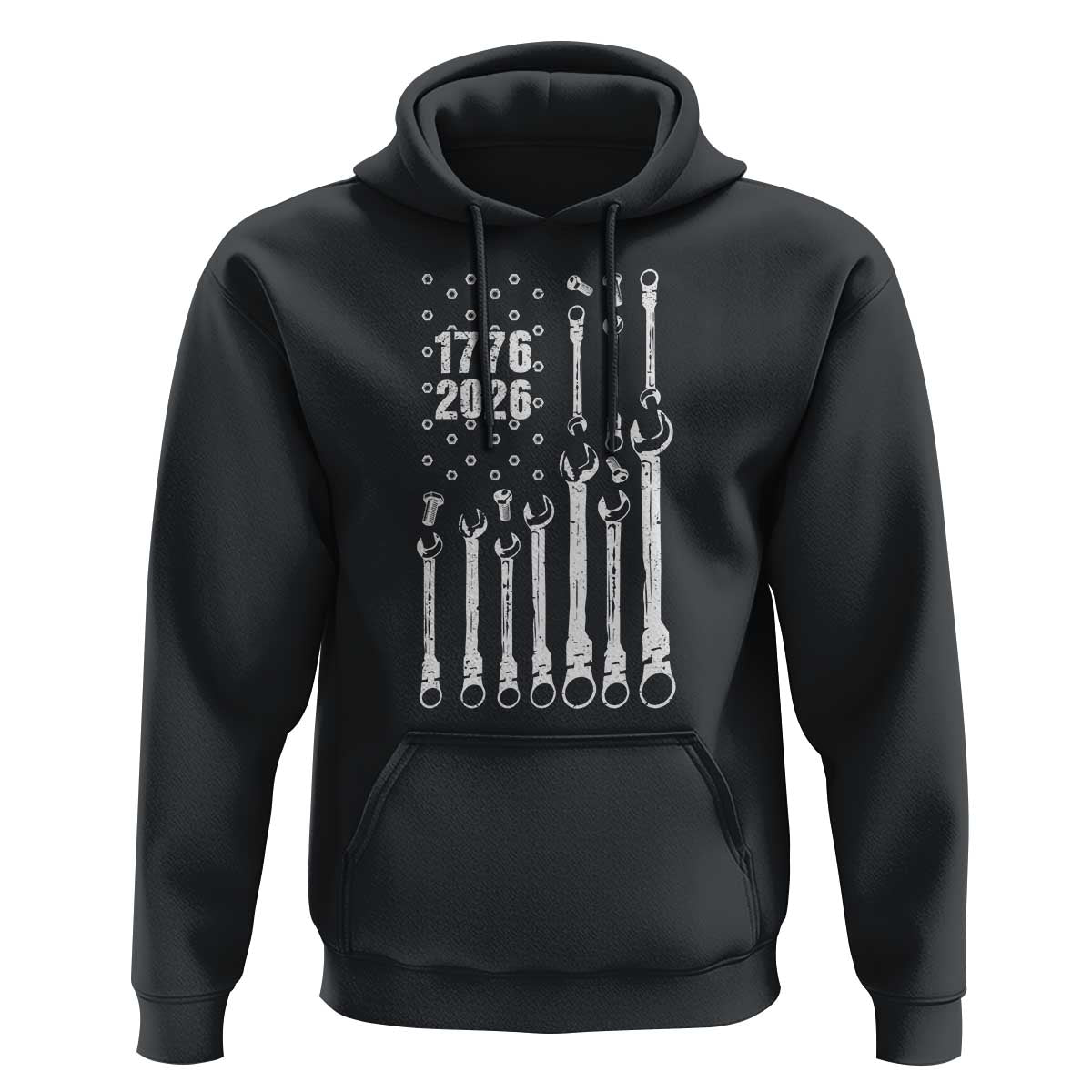Patriotic Mechanic Gift Hoodie American Flag Automotive Lover