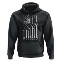 Patriotic Mechanic Gift Hoodie American Flag Automotive Lover