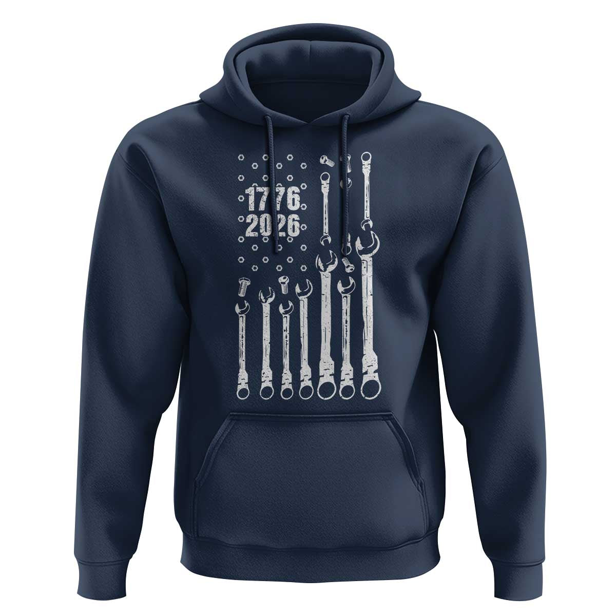 Patriotic Mechanic Gift Hoodie American Flag Automotive Lover