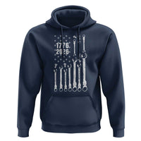 Patriotic Mechanic Gift Hoodie American Flag Automotive Lover