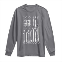 Patriotic Mechanic Gift Long Sleeve Shirt American Flag Automotive Lover