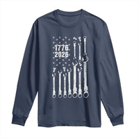Patriotic Mechanic Gift Long Sleeve Shirt American Flag Automotive Lover