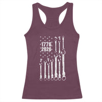 Patriotic Mechanic Gift Racerback Tank Top American Flag Automotive Lover