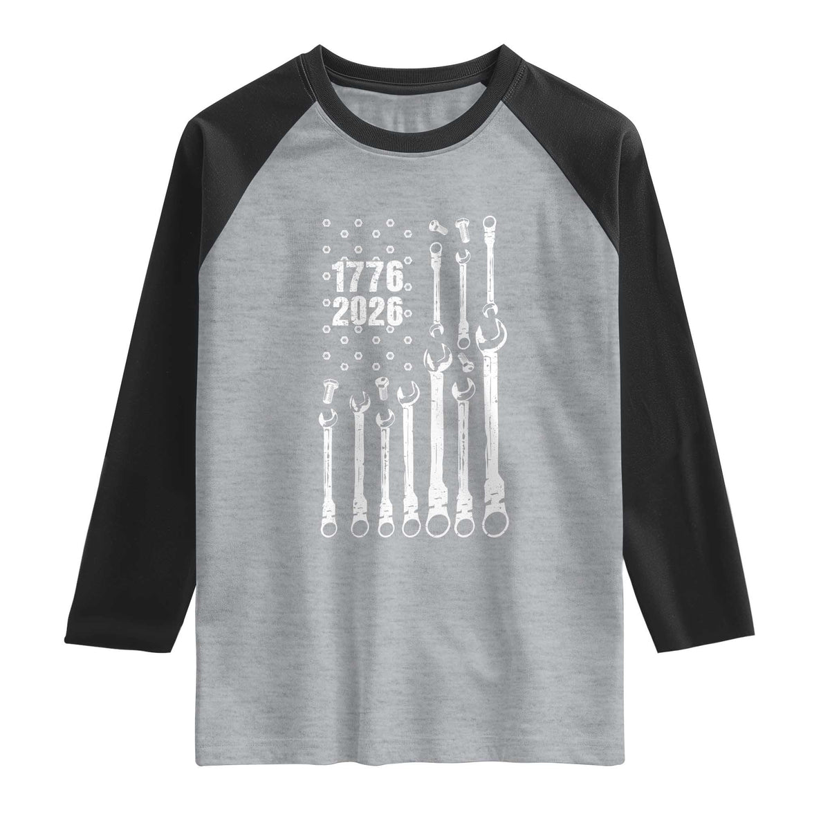 Patriotic Mechanic Gift Raglan Shirt American Flag Automotive Lover