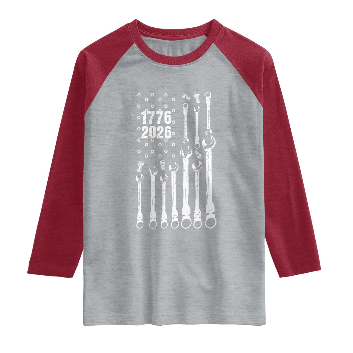 Patriotic Mechanic Gift Raglan Shirt American Flag Automotive Lover