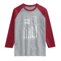 Patriotic Mechanic Gift Raglan Shirt American Flag Automotive Lover