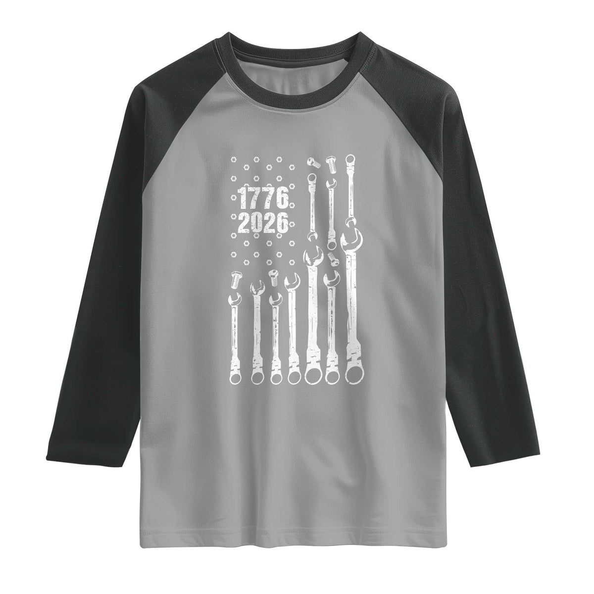 Patriotic Mechanic Gift Raglan Shirt American Flag Automotive Lover